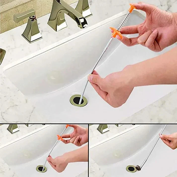 Drain Sink Spring Pipe Clog Remover Cleaning Tool, Drain Sink Rod