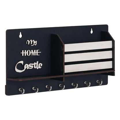 Premium Wooden "The Home Castle Key Holder" for Home and Office Decor