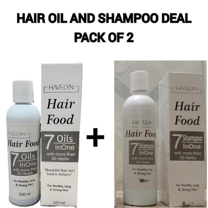 Buy 1 Get 1 Free Hair Food Shampoo + Hair Oil Pack Of 2 Items (Original)