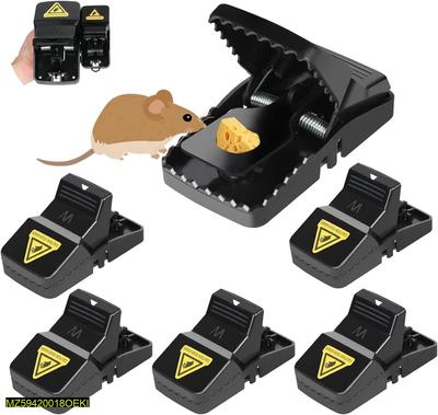 Mouse Trap Set Black ABS Plastic Durable