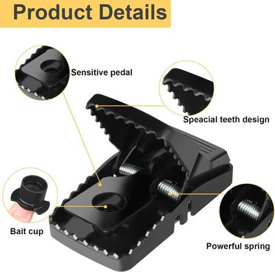 Mouse Trap Set Black ABS Plastic Durable