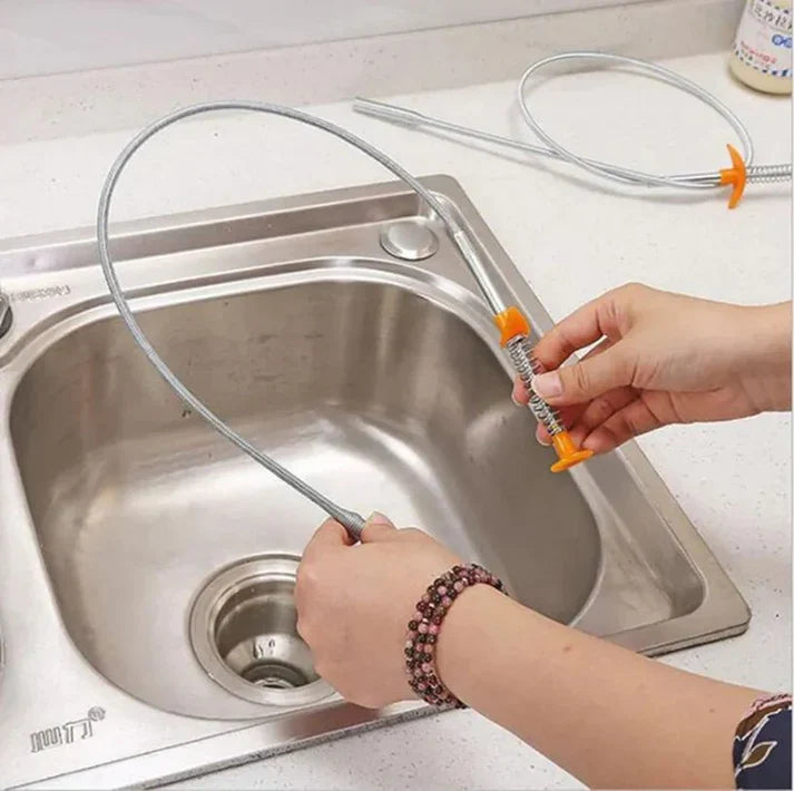 Drain Sink Spring Pipe Clog Remover Cleaning Tool, Drain Sink Rod