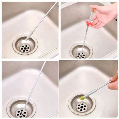 Drain Sink Spring Pipe Clog Remover Cleaning Tool, Drain Sink Rod