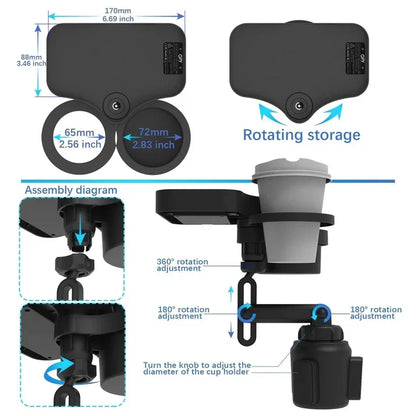 Car Cup Holder With Wireless Charging