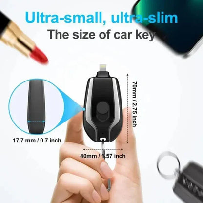 Emergency Portable Key Chain Charger 1500 mah