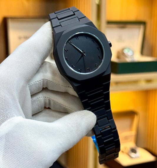 Black Aura Arabic Dial Steel Watch Water Proof